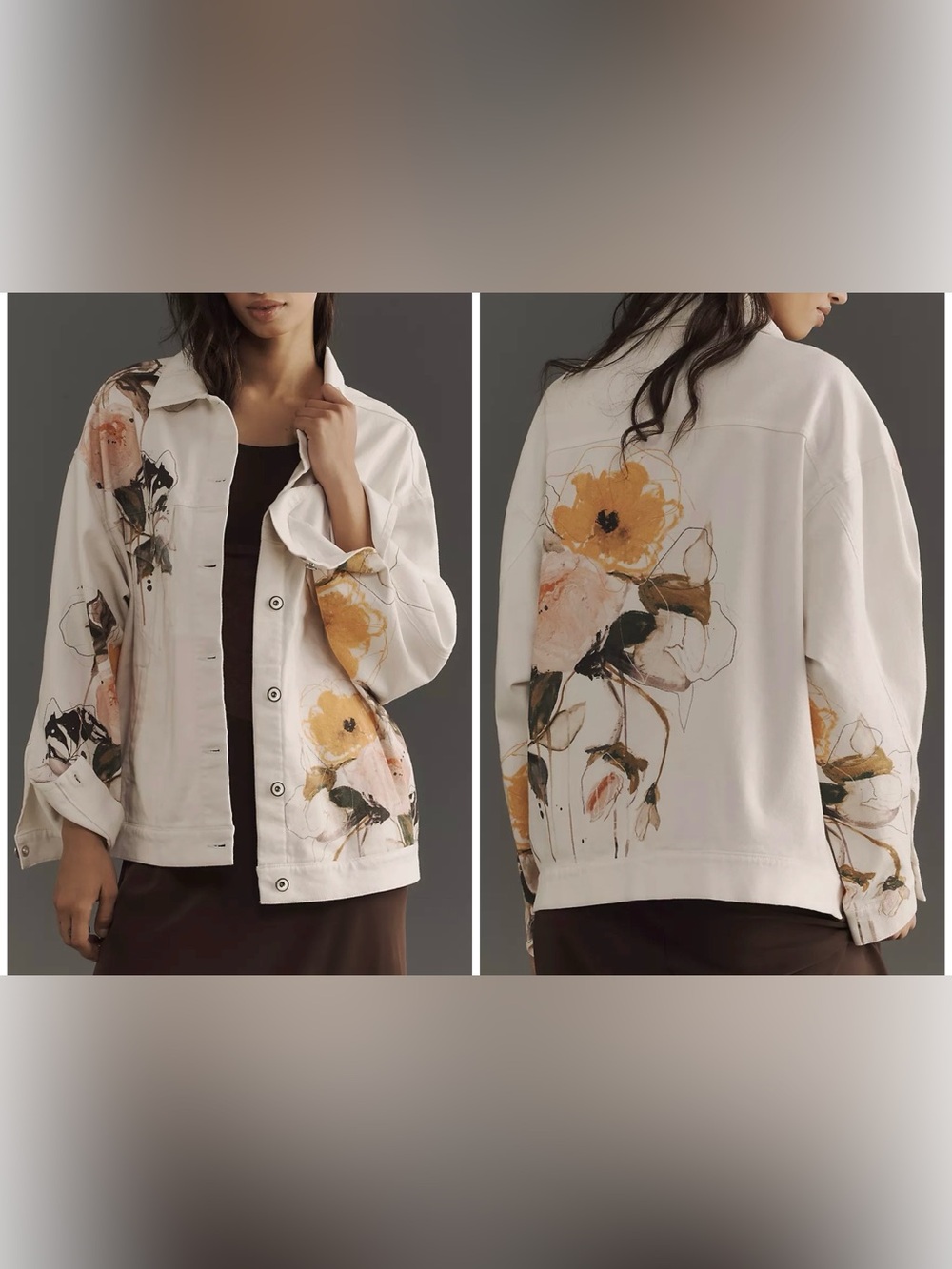 NWOT Anthropologie Pilcro Weston Denim Boyfriend Jacket: Leigh Viner Edition - S
